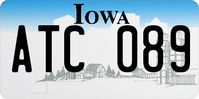 IA license plate ATC089