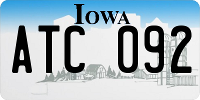 IA license plate ATC092