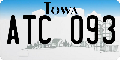 IA license plate ATC093
