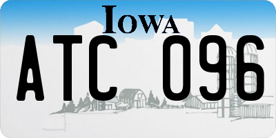IA license plate ATC096