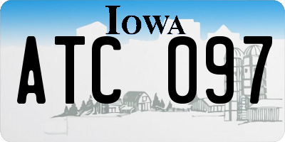 IA license plate ATC097