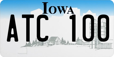 IA license plate ATC100
