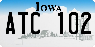 IA license plate ATC102