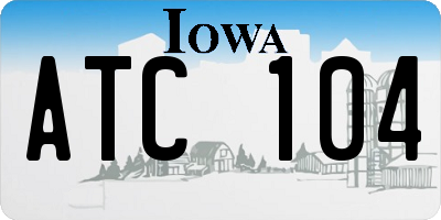 IA license plate ATC104