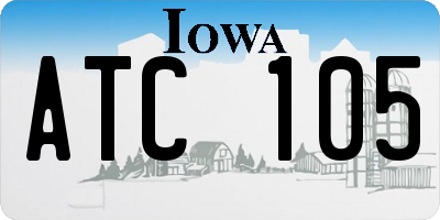 IA license plate ATC105