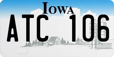 IA license plate ATC106