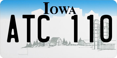 IA license plate ATC110