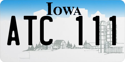 IA license plate ATC111