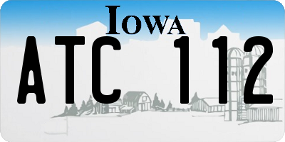 IA license plate ATC112