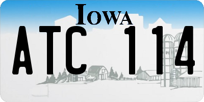 IA license plate ATC114