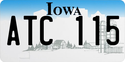 IA license plate ATC115