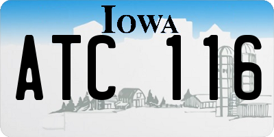 IA license plate ATC116