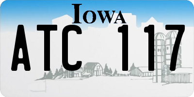 IA license plate ATC117