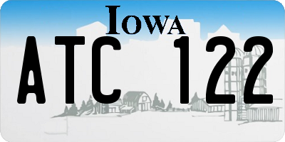 IA license plate ATC122