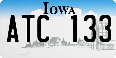 IA license plate ATC133