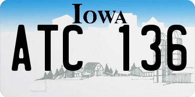 IA license plate ATC136