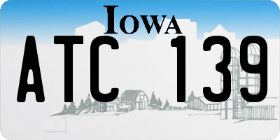 IA license plate ATC139