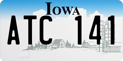 IA license plate ATC141