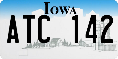 IA license plate ATC142
