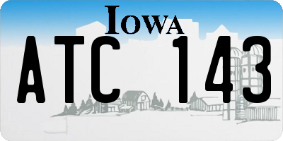 IA license plate ATC143
