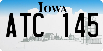 IA license plate ATC145