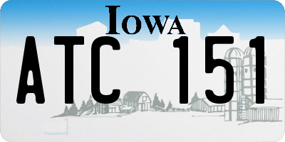 IA license plate ATC151