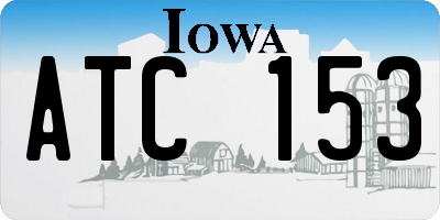IA license plate ATC153