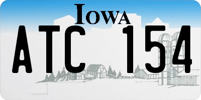 IA license plate ATC154
