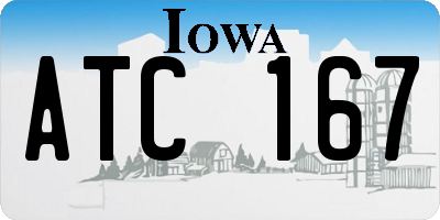IA license plate ATC167