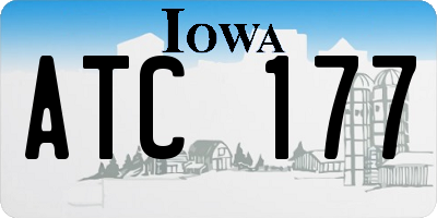 IA license plate ATC177