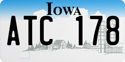 IA license plate ATC178