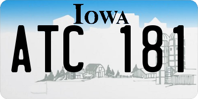 IA license plate ATC181