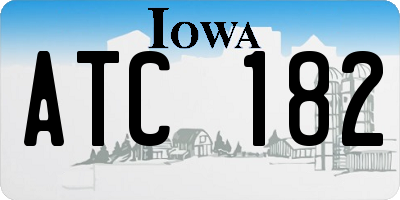 IA license plate ATC182