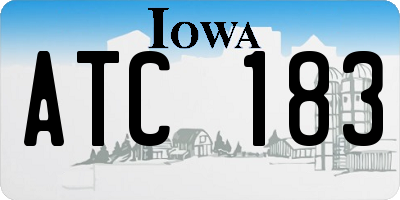 IA license plate ATC183