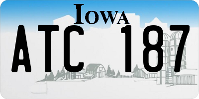 IA license plate ATC187