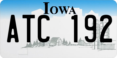 IA license plate ATC192