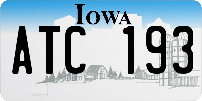 IA license plate ATC193
