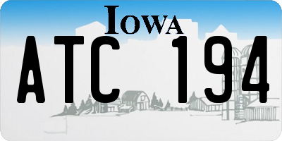IA license plate ATC194