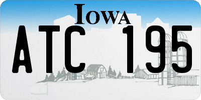IA license plate ATC195