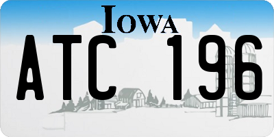 IA license plate ATC196