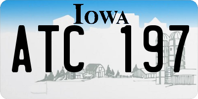 IA license plate ATC197