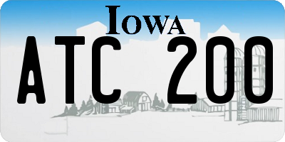 IA license plate ATC200