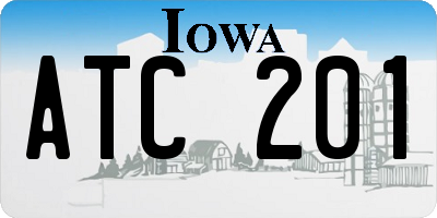 IA license plate ATC201