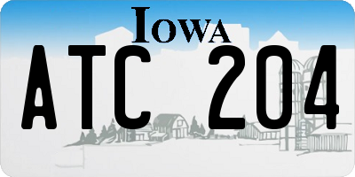 IA license plate ATC204