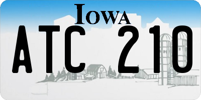 IA license plate ATC210