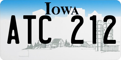IA license plate ATC212