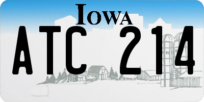 IA license plate ATC214