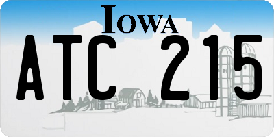 IA license plate ATC215