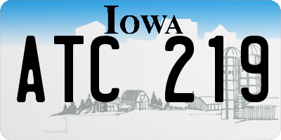 IA license plate ATC219