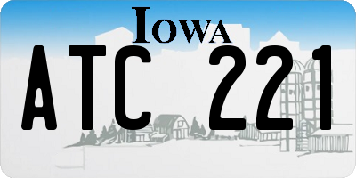 IA license plate ATC221
